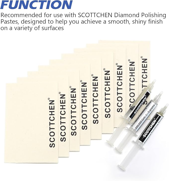 SCOTTCHEN 9Pcs Wool Cloths for Buffing,Polishing and Lapping, 6" x 4" x 1.55mm,Ideal for Lapidary, Jewelry,Glass,and Metalworking ect.
