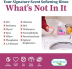 Fabric Softening Conditioner for Clothes| Safe for Babies & Kids with Sensitive Skin | Plant-Based | Includes 4 Refills| Signature Scent Rinse(200 Loads)