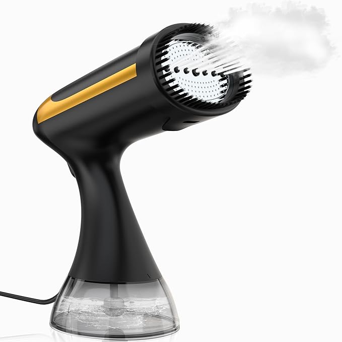 ZOOY Steamer for Clothes 1500W, Clothes Steamer for Home, Office, Travel, Portable Handheld Garment Steamer Upgraded 300ML Large Capacity Water Tank, Wrinkle Remover(Black)