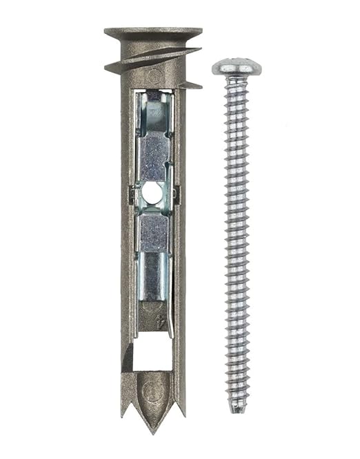 Heavy Duty Drywall Anchors and Screws Kit Including Self-DrillingToggle Anchors & Screws - Durable Zinc Self Drilling Drywall Anchors for Hanging Pictures & More
