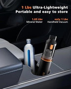 Car Vacuum Portable with 16000Pa Powerful Suction, Handheld Vacuum Cordless Rechargeable Blow & Suction 4 in 1, Small Vacuum Cleaner for Car, Home, Office, Outdoor (Black Orange)