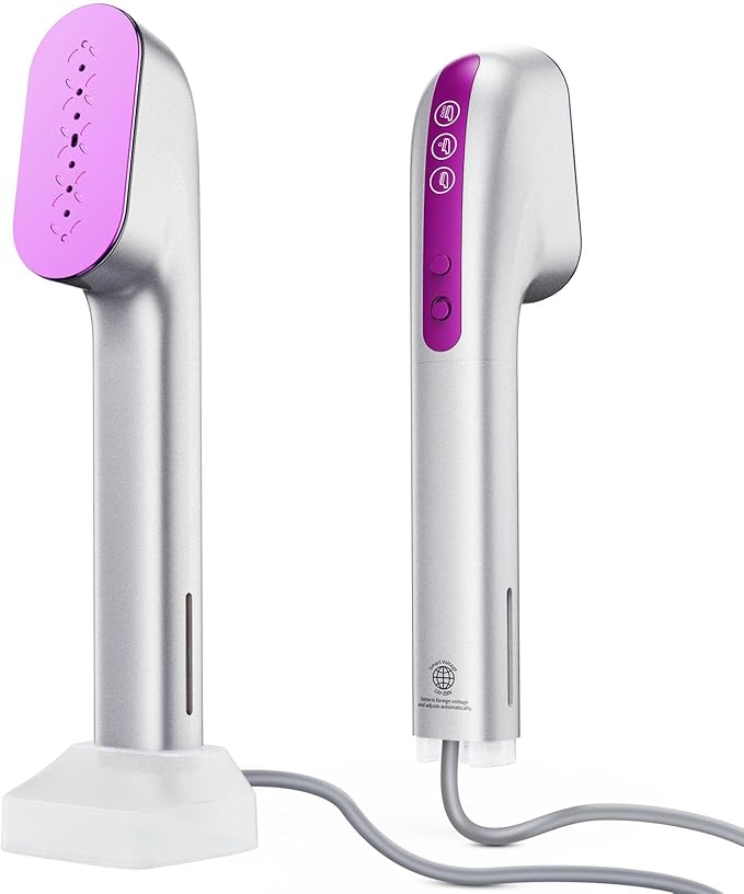 Handheld Steamer for Clothes Portable, 300ml Big Capacity, 1200W Strong Power, 100-250V Dual Voltage for International Travel, One-Step Steam Press for Wrinkle-Free