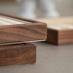 12-Line Black Walnut Wooden Jewelry Tray with Velvet Lining - Premium Ring & Earrings Storage Organizer for Drawers, Luxury Jewelry Display Tray, Elegant Jewelry Organizer for Women