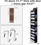 WishJazz Over the Door Organizer, 6 Shelf Hanging Organizer, Anti Tilt 50lbs Back of Door Storage for Bathroom, Nursery, Pantry, Baby Essentials