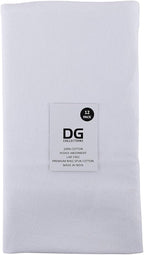 DG Collections 100% Cotton Flour Sack Towels – 12 Pack, 27x27 Inches, White, Lint-Free, Pre-Washed, Hemmed Edges – Reusable Kitchen Towels for Cleaning, Embroidery, Printing & Crafts - White
