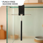 59.5" Long Handle Window Squeegee with Extension Pole, 12.4" Wide Metal Shower Squeegee for Glass Doors, Floor Squeegee for Home Window Cleaning, Tile Wall, Car