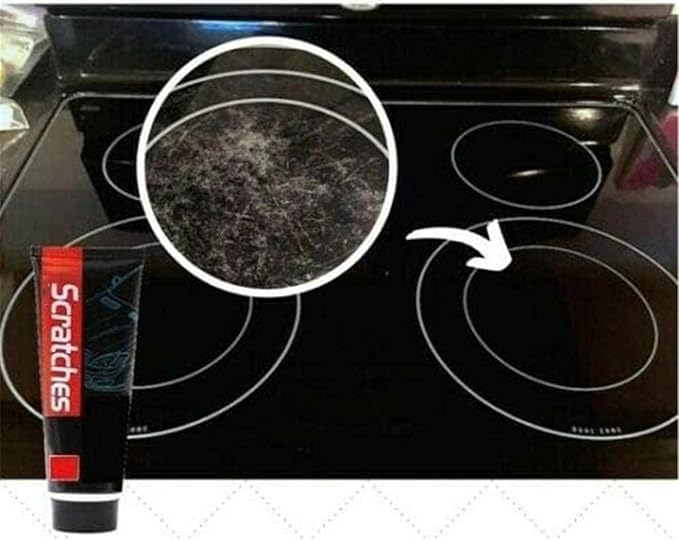 KISHAL Scratch Free Stove Top Scratch Remover,Cooktop Heavy Duty Cleaner and Polish,Glass Ceramic Stove Top Cleaner,Multipurpose Cooktop Cleaner for Kitchen,Stain Remover (2 Pcs)