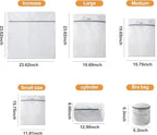 6 Pcs Mesh Laundry Bag Set - Breathable And Sturdy Zipper - Ideal For Underwear, Clothing, Shoes, Socks, And Travel