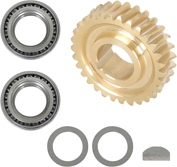 munirater Tine Shaft Gear Bearings Races Spacers Key Worm Gear Kit Replacement for MTD Troy Bilt Horse Tiller GW-11527 GW-1064 1064