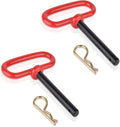 Comonc1/2 Inch Trailer Hitch Pins and Clip Rubber-Coated Handle Red Handle Accessories Tow Hitch for Tractors,Clevis pin,2PCS (1/2 x 3-5/8)