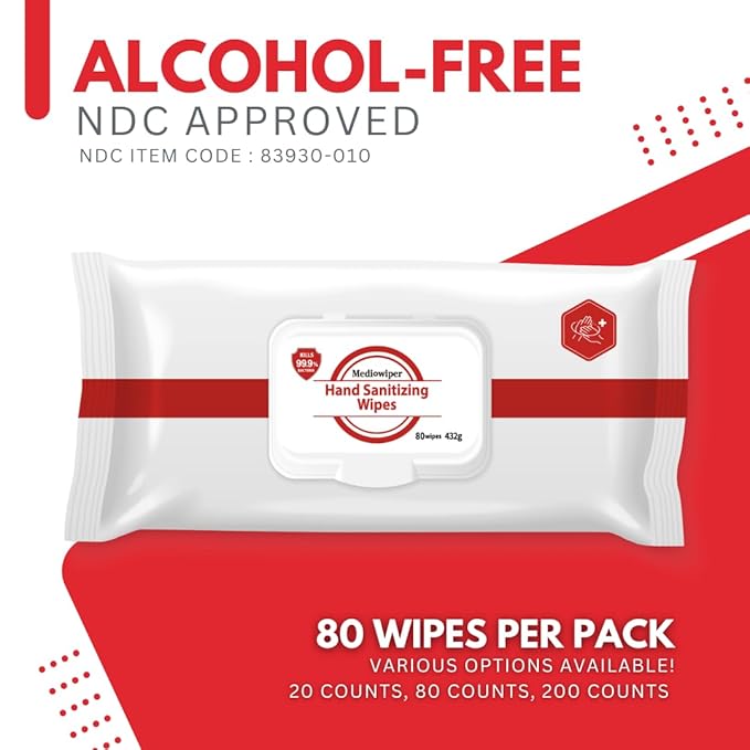 1920 Wipes (80CT*24PK) - Hand Sanitizing Wipes Bulk Pack Alcohol Free Hand Sanitizer for Schools, Classrooms