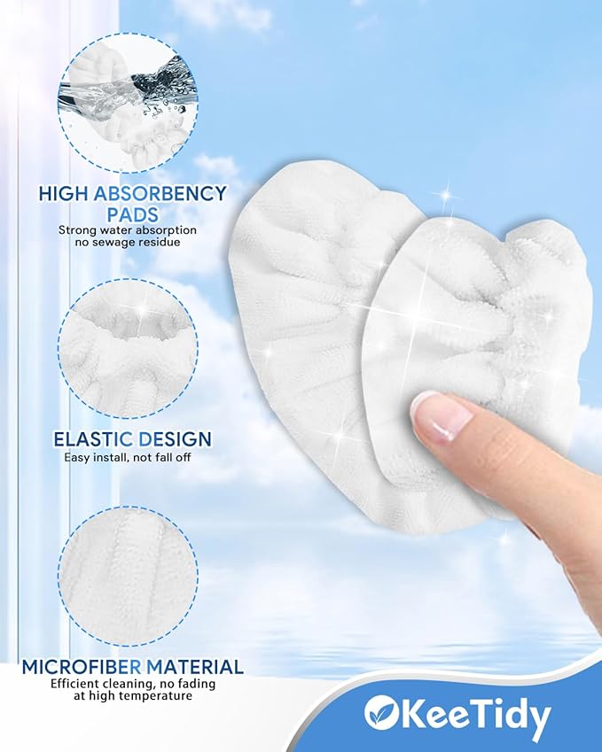 Steam Cleaner Handheld Attachments Compatible with Dupray Neat Steam Cleaners - 2 Pack Large Rectangle Bonnets + 4 Pack Small Triangle Bonnets Reusable Microfiber Steam Cleaner Pads Mop Accessories