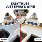 Countertop Cleaner & Sealer – Streak-Free Spray for Granite, Marble & Quartz | Cleans & Protects in One Step | USDA BioPreferred, Non-Toxic, No Film