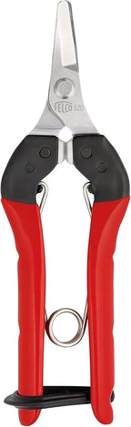 Felco F320 Pruning Snips – 6" Swiss-Made Garden Clippers with Curved Blade & Rounded Tip | Pruning Shears for Gardening | Garden Snips and Pruners with Carbon Steel Blade, Sap Groove