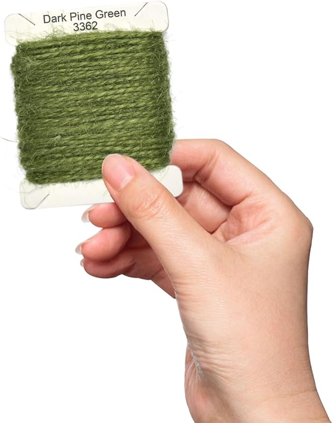 Jute Twine 15m Long Twine String for Crafts Gift Wrapping Packing Gardening Crochet Knitting Macrame Decor (Dark Pine Green)