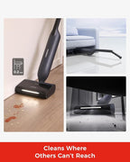 HIZERO F600 Hard Floor Cleaner with Headlight, Self-Cleaning Roller & Triple Separation, 60Min Cordless Runtime, Wet Dry Sweeping Mopping All-in-One for Wood Tile & Pet Homes