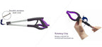 2-Pack Reacher Grabber Tool, Foldable Trash Picker Grabber, Trash Gripper, Garden Nabber, Litter Picker, Extended Grabber（Red/Purpl)