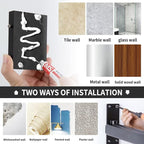 BESTHLS Wall Mounted Portable Clothes Drying Rack with Space Saver Clothes Hangers Design Universal for Balcony Mudroom Bedroom Kitchen Foldable Laundry Rack (2-Pole Black)