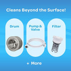 Washing Machine Cleaner Tablets 12 Pack, Formulated for Pet Owners, 8.5oz Washer Machine Cleaner Tablets, Deep Cleaning Descaler for HE, Top & Front Load Washers, Septic Safe - 6 Month Supply