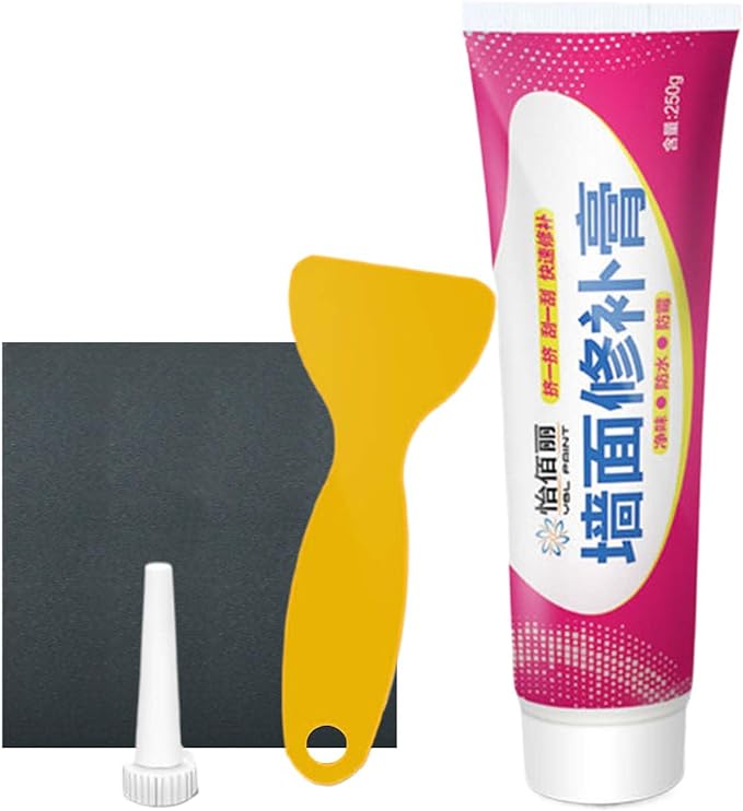 White Wall Hole Repair Putty, Home or Office Wall Quick Repair kit, Including Scraper and Sandpaper. (Repair Cream)