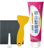 White Wall Hole Repair Putty, Home or Office Wall Quick Repair kit, Including Scraper and Sandpaper. (Repair Cream)