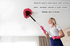 3 PCS Spin Mop Heads Replacements Compatible with Ocedar Easywring 1 Tank System Chenille Mops Duster Pad Washable Dust Refills Green Blue Red