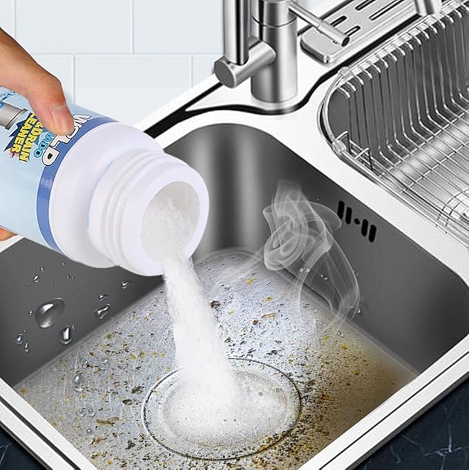 2026 Upgrade Sink Drain Cleaner, Sink and Drains Cleaner, Multi-functional Sink and Drain Cleaner Powder Cleaning, Drains Foam Cleaner, Powerful Pipe Dredging Agent for Kitchen Toilet (1Pc)