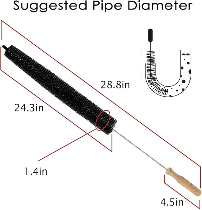 Dryer Vent Cleaner Kit, 2 Pack Dryer Lint Brush, 30 Inch Long Flexible Lint Remover, Refrigerator Coil Cleaning Brush, Home Essentials (Long-Style + Short-Style)