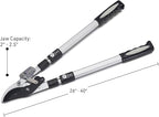 Tree Trimmer Loppers - Double Ratcheting Bypass Pruners - Extendable 26" - 40" Long Handles - Loppers for Tree Trimming Heavy Duty by Kings County Tools