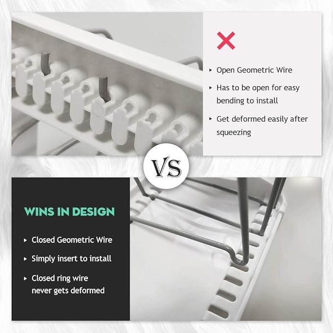 EVERIE Adjustable Bakeware Organizer Pot Lid Holder Rack for Pots, Cake Molds, Cutting Boards, Mats, Cookware, GS02SS, Pack of 2