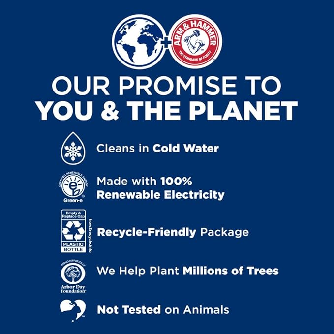 ARM & HAMMER Plus OxiClean Odor Blasters Fresh Burst, 77 Loads Liquid Laundry Detergent, 100.5 Fl oz