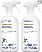 ATTITUDE Kitchen Cleaner, EWG Verified, Advanced Degreasing Power, Plant and Mineral-Based, Vegan, Citrus Zest, 27.1 Fl Oz (Pack of 2)