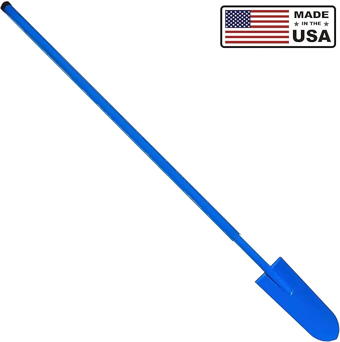 Heavy-Duty All-Steel Sharpshooter Shovel - Weighted Long Handle and Hardened/Heat-Sharpened Chromoly 15 Inch Head