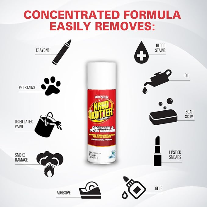 Krud Kutter 339798 Original Concentrated Cleaner/Degreaser Stain Remover Aerosol, 20 oz