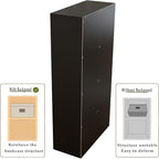 8-Cube Storage Shelf Bookcase - Wooden 4-Tier Floor Standing Open Bookshelf, Modern TV Stand up to 55 Inchs for Home and Office, Black