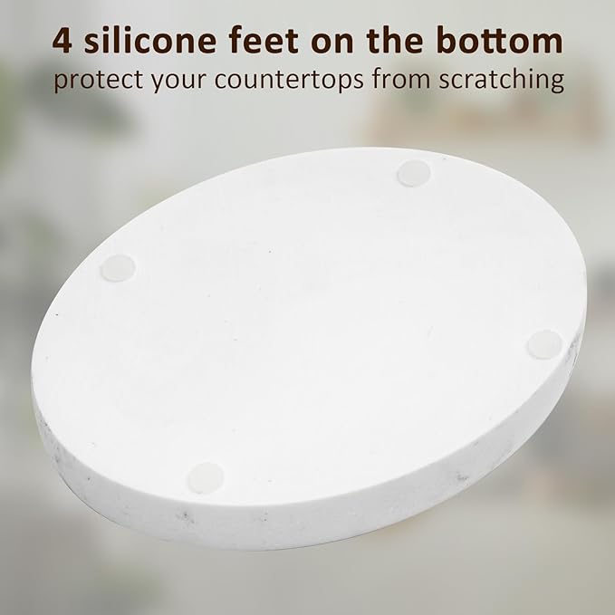 Resin Soap Dish Bathroom,Marble Look Soap Holder for Shower,Soap Tray for Kitchen Sink(Marble White)