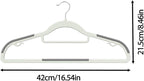 20 Pack Heavy Duty Plastic Hangers, Non Slip Clothes Hangers with Rubber Pads and 360° Hook - Thin Space Saving Hanger, Closet Organizer for Shirt, Pants, Suit, Skirt,Coat - Gray