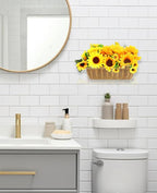 AceList Wall Hanging Basket, Boho Style Hand-Woven Hanging Storage Baskets - Set of 2, Ideal for Boho Room Decor, Kitchen, Garden, and Living Room