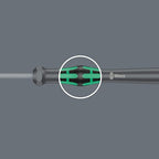 Wera 2052/6 Kraftform Micro Ballhead Hexagon Electronics Screwdriver Set and Rack, 6-Piece