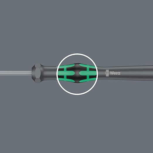Wera 2035/6 Kraftform MicroSlotted/Phillips Electronics Screwdriver Set and Rack, 6-Piece