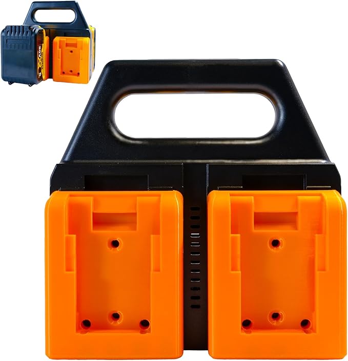 Battery Holder for Dewalt 20V &18V — 4-Slot Portable Battery Organizer for Tool Bags & Job Sites — Carry Multiple Batteries with Ease and Keep Them Ready for Use.