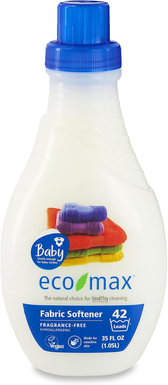 eco-max, Fragrance Free Fabric Softener, 35 Ounce