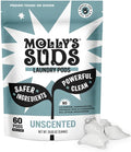 Molly's Suds Laundry Detergent Pods | Clean Detergent for Sensitive Skin | Ultra Concentrated and Stain Fighting | Unscented - 60 Count
