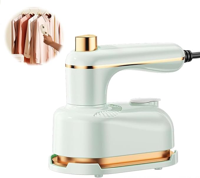 Sakerplus Steam Iron, 2-In-1 Steamer and Iron,Continuous Steam & Dry Ironing, Portable Steamer for Clothes, Compact Lightweight Design, Suitable for Home & Travel Use (Green)