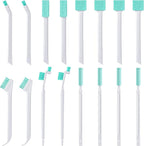 Small Cleaning Brushes for Small Spaces, Tiny Household Cleaning Supplies Tools, Mini Crevice Cleaning Brush Scrub Narrow Corner Nook Track Grooves Bathroom Kitchen Home Detailing, 16 Pcs