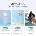 12 Pack Natural Glass & Mirror Cleaner Spray - Window Cleaning Tablets Refill - Eco-Friendly Product & Cleaning Supplies - 1 Tablet = 17oz Spray (204oz Total) - Fresh Lemon