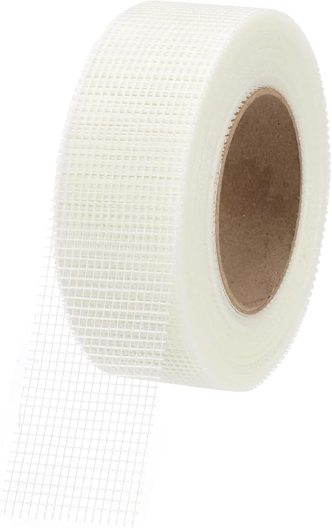 PATIKIL Drywall Repair Mesh Tape, 2 inch x 164 ft Fiberglass Repair Patch Self-Adhesive Dry Wall Joint Tape 9 Mesh Wall Hole Crack and Seam Patch, White