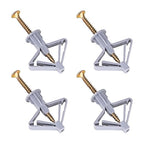 Hollow-Wall Anchors, One Size, 65Lbs Anchors 50pcs+Screw 50pcs Drywall Anchor kit with Screws, Self-Drilling Hollow Wall Anchors, Grey