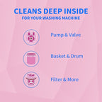 24-Pack Washing Machine Cleaner Tablets HE Front Load and Top Load Compatible Descaler Pods for Laundry Tub, Drum and Gasket Septic Safe, Fresh Scent (1-Year Supply)
