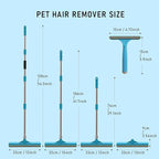 Carpet Rake for Pet Hair Removal Tool, Updated Reusable Pet Hair Remover with 56” Adjustable Long Handle, 2 in 1 Rubber Broom and Carpet Brush Scraper for Rugs, Mats, Couch, Furniture (2pcs)